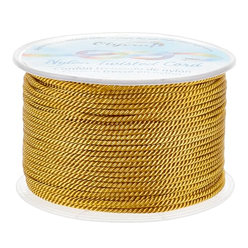 OLYCRAFT 50M 1.5~2mm Twist Satin Nylon Cord Verdreht Cord Seil 3-Lagig Golden Twist Cord Trim String Thread Craft Nylon Seil Verdreht Cord Rope Für Kunsthandwerk Und Schmuckherstellung OLYCRAFT 50M 1.5~2mm Twist Satin Nylon Cord Verdreht Cord Seil 3-Lagig Golden Twist Cord Trim String Thread Craft Nylon Seil Verdreht Cord Rope Für Kunsthandwerk Und Schmuckherstellung von OLYCRAFT