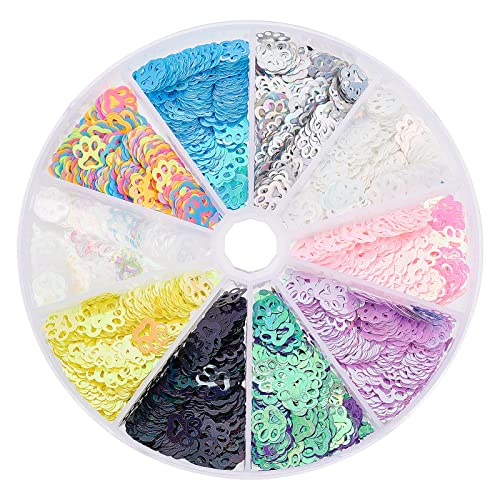 OLYCRAFT 50g Pailletten Paw Glitter Pailletten Harzfüller Katzenpfote Pailletten Flocken Nail Art Dekorationen Für Harz Schmuckherstellung DIY Crafting – 10 Farben von OLYCRAFT