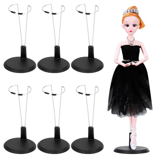 OLYCRAFT 6 Sets Schwarzer Verstellbarer Puppenständer Mit Kunststoff-Chassis Puppenständer-Ausstellungshalter Legierungsmodell-Puppenmontagehalter Passend Für Die Meisten Kleinen Puppen-6.2x7x11.5 cm OLYCRAFT 6 Sets Schwarzer Verstellbarer Puppenständer Mit Kunststoff-Chassis Puppenständer-Ausstellungshalter Legierungsmodell-Puppenmontagehalter Passend Für Die Meisten Kleinen Puppen-6.2x7x11.5 cm von OLYCRAFT