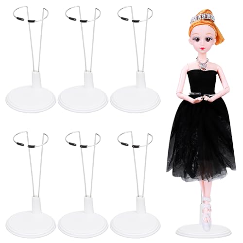 OLYCRAFT 6 Sets Weißer Verstellbarer Puppenständer Mit Kunststoff-Chassis Puppenständer-Ausstellungshalter Legierungsmodellpuppen-Zusammengebauter Für Die Meisten Kleinen Puppen -6.2x7x11.5 cm OLYCRAFT 6 Sets Weißer Verstellbarer Puppenständer Mit Kunststoff-Chassis Puppenständer-Ausstellungshalter Legierungsmodellpuppen-Zusammengebauter Für Die Meisten Kleinen Puppen -6.2x7x11.5 cm von OLYCRAFT
