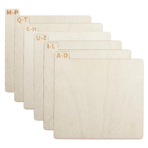 OLYCRAFT 6 Stück Holz Schallplatten Trennwände 33x27cm Holz Alphabetischer Schallplattenhalter Organizer von A Bis Z Sechs Trennwände Organisation Holz Trennwände Für AlbumAufbewahrungsdisplay von OLYCRAFT