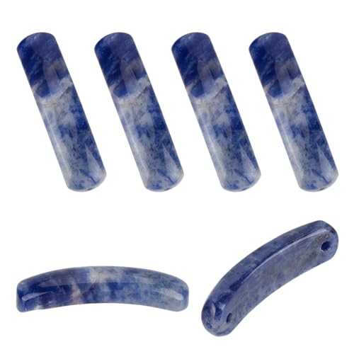 OLYCRAFT 6 Stück Natürliche Sodalith Perlen 37x10mm Natürliche Gebogene Steinperlen Lose Edelsteinperlen Gebogenes Rechteckiges Verbindungsglied Europäische Charm Perlen - 2mm Loch OLYCRAFT 6 Stück Natürliche Sodalith Perlen 37x10mm Natürliche Gebogene Steinperlen Lose Edelsteinperlen Gebogenes Rechteckiges Verbindungsglied Europäische Charm Perlen - 2mm Loch von OLYCRAFT