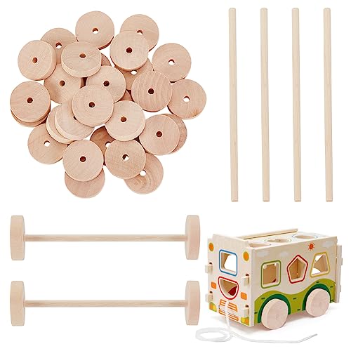 OLYCRAFT 60 Stück Holzräder Mit 30 Stück 10cm Holzstäben Unbearbeitete Holz Bastelräder Leere Mini Holzräder Flache Holz Bastelräder Für DIY Modellautos Holz Bastelbedarf Kunsthandwerk - 25mm OLYCRAFT 60 Stück Holzräder Mit 30 Stück 10cm Holzstäben Unbearbeitete Holz Bastelräder Leere Mini Holzräder Flache Holz Bastelräder Für DIY Modellautos Holz Bastelbedarf Kunsthandwerk - 25mm von OLYCRAFT