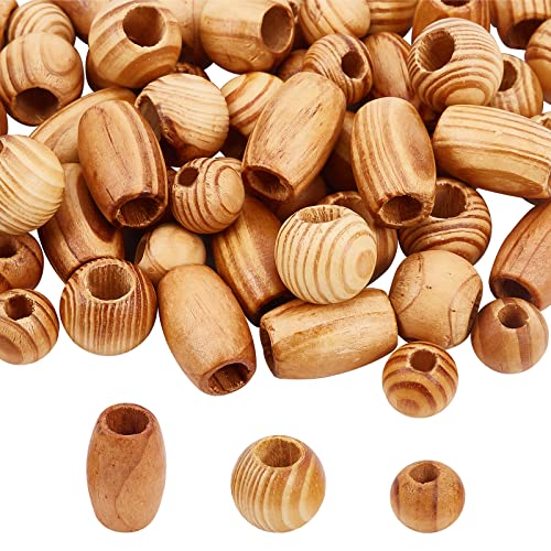OLYCRAFT 60 Stück Ovale Holzperlen Makramee Naturholzperlen Lose Holzperlen Makramee Perlen Großes Loch Holz Spacer Perlen Zum Basteln DIY Schmuck - Fass & Rondelle OLYCRAFT 60 Stück Ovale Holzperlen Makramee Naturholzperlen Lose Holzperlen Makramee Perlen Großes Loch Holz Spacer Perlen Zum Basteln DIY Schmuck - Fass & Rondelle von OLYCRAFT