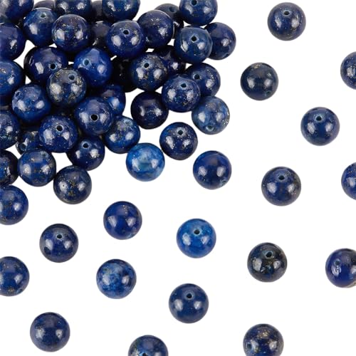 OLYCRAFT 76pcs 10mm Blaue Lapislazuli Perlen Gefärbt Lapislazuli Steinperlen Stränge Rund Lose Edelsteinperlen Energiestein Für Armband Halskette Schmuckherstellung OLYCRAFT 76pcs 10mm Blaue Lapislazuli Perlen Gefärbt Lapislazuli Steinperlen Stränge Rund Lose Edelsteinperlen Energiestein Für Armband Halskette Schmuckherstellung von OLYCRAFT