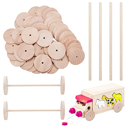 OLYCRAFT 26 Sätze 50mm Holzräder-Set Zum Basteln 52 Stück Unfertige Holzräder Mit 26 Stück Holzstäben Rund Holzscheiben Satz Holzscheiben Für DIY Zeugautos Holzbastelprojekte Kunsthandwerk OLYCRAFT 26 Sätze 50mm Holzräder-Set Zum Basteln 52 Stück Unfertige Holzräder Mit 26 Stück Holzstäben Rund Holzscheiben Satz Holzscheiben Für DIY Zeugautos Holzbastelprojekte Kunsthandwerk von OLYCRAFT