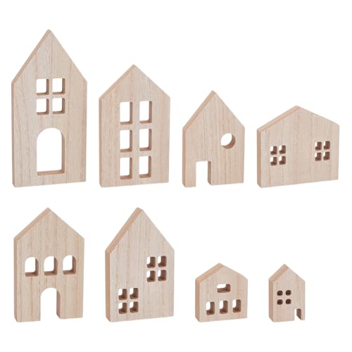 OLYCRAFT 8 Stück Holzhausblöcke Blanker Unfertiger Hausblock MDF Bastelblöcke Holzhäuser Bastelset Dekorative Stücke Für DIY Malerei Zuhause Küche Büro Regal Kaffeebar Dekor OLYCRAFT 8 Stück Holzhausblöcke Blanker Unfertiger Hausblock MDF Bastelblöcke Holzhäuser Bastelset Dekorative Stücke Für DIY Malerei Zuhause Küche Büro Regal Kaffeebar Dekor von OLYCRAFT