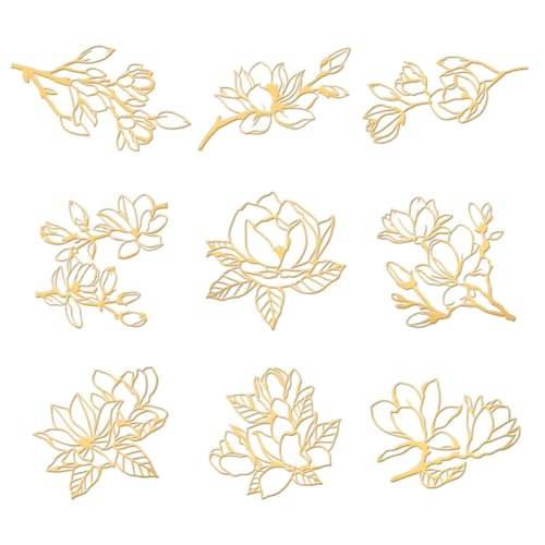 OLYCRAFT 9 Stück 4x4 cm Goldene Metallaufkleber Magnolien-Metallaufkleber Selbstklebende Aufkleber Blumenthema Epoxidaufkleber Blumenpyramidenaufkleber Für DIY-Scrapbooks Epoxidharz-Dekoration OLYCRAFT 9 Stück 4x4 cm Goldene Metallaufkleber Magnolien-Metallaufkleber Selbstklebende Aufkleber Blumenthema Epoxidaufkleber Blumenpyramidenaufkleber Für DIY-Scrapbooks Epoxidharz-Dekoration von OLYCRAFT
