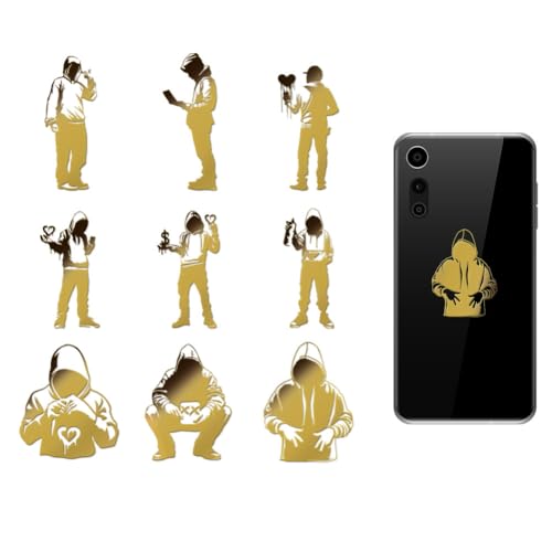 OLYCRAFT 9 Stück 4x4cm Banksy Man Metallaufkleber Graffiti Selbstklebende Goldaufkleber Liebe Und Geld Metall Goldaufkleber Für Sammelalben DIY Kunstharz Basteln Telefondekor OLYCRAFT 9 Stück 4x4cm Banksy Man Metallaufkleber Graffiti Selbstklebende Goldaufkleber Liebe Und Geld Metall Goldaufkleber Für Sammelalben DIY Kunstharz Basteln Telefondekor von OLYCRAFT