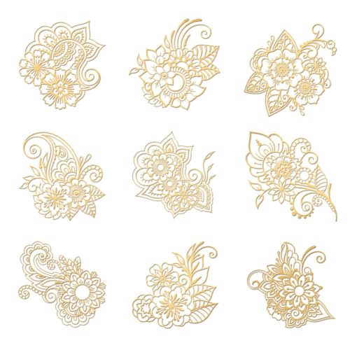 OLYCRAFT 9 Stück 4x4cm Goldene Metall Aufkleber Blumen Aufkleber Selbstklebende Henna Mandala Aufkleber Goldene Epoxid Aufkleber Für DIY Sammelalben Epoxidharz Kunsthandwerk Wasserflaschen Dekor OLYCRAFT 9 Stück 4x4cm Goldene Metall Aufkleber Blumen Aufkleber Selbstklebende Henna Mandala Aufkleber Goldene Epoxid Aufkleber Für DIY Sammelalben Epoxidharz Kunsthandwerk Wasserflaschen Dekor von OLYCRAFT