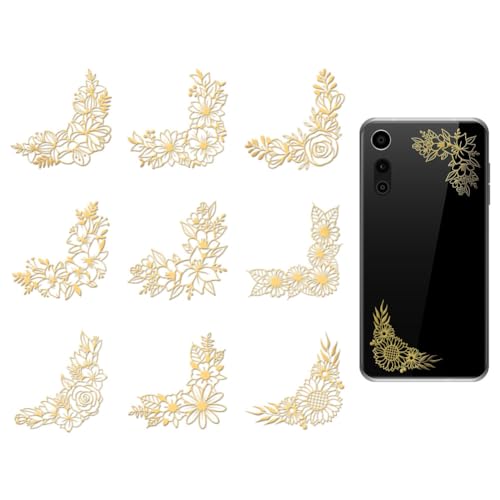 OLYCRAFT 9 Stück 4x4cm Goldene Metallaufkleber Blumenrand Metallaufkleber Sonnenblumen Selbstklebende Aufkleber Rosen Lilien Epoxidaufkleber Metallaufkleber Für DIY Scrapbooks Epoxidharz Dekoration OLYCRAFT 9 Stück 4x4cm Goldene Metallaufkleber Blumenrand Metallaufkleber Sonnenblumen Selbstklebende Aufkleber Rosen Lilien Epoxidaufkleber Metallaufkleber Für DIY Scrapbooks Epoxidharz Dekoration von OLYCRAFT