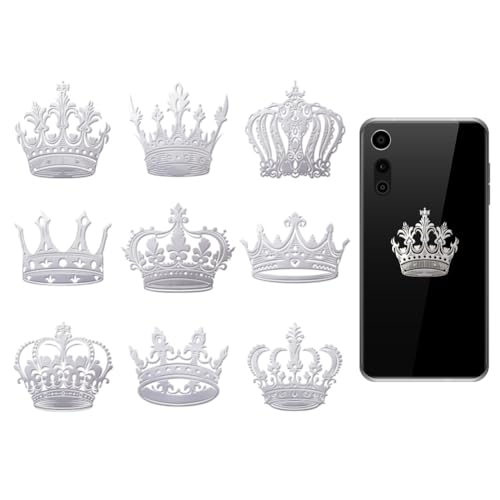 OLYCRAFT 9 Stück 4x4cm Große Aufkleber Mit Kronenmuster Silberne Kronen Metallaufkleber Selbstklebende Dekorative Aufkleber Scrapbook Rand Metallaufkleber Gemusterte Aufkleber Für DIY Harzhandwerk OLYCRAFT 9 Stück 4x4cm Große Aufkleber Mit Kronenmuster Silberne Kronen Metallaufkleber Selbstklebende Dekorative Aufkleber Scrapbook Rand Metallaufkleber Gemusterte Aufkleber Für DIY Harzhandwerk von OLYCRAFT