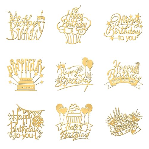 OLYCRAFT 9 Stück 4x4cm Happy Birthday Aufkleber Wortmuster Aufkleber Happy Birthday to You Selbstklebende Goldene Aufkleber Aus Metall Goldene Aufkleber Für DIY Kunstharz Basteln Telefon OLYCRAFT 9 Stück 4x4cm Happy Birthday Aufkleber Wortmuster Aufkleber Happy Birthday to You Selbstklebende Goldene Aufkleber Aus Metall Goldene Aufkleber Für DIY Kunstharz Basteln Telefon von OLYCRAFT