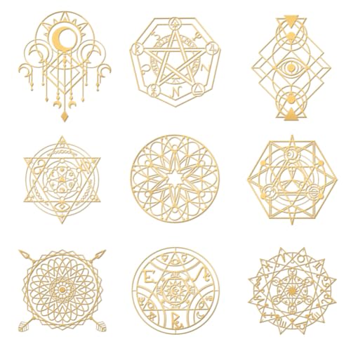 OLYCRAFT 9 Stück 4x4cm Magische Kreisaufkleber Okkulte Symbolaufkleber Selbstklebende Goldene Metallaufkleber Fantasy Thema Metallaufkleber Energieaufkleber Für DIY Basteln Telefondekoration OLYCRAFT 9 Stück 4x4cm Magische Kreisaufkleber Okkulte Symbolaufkleber Selbstklebende Goldene Metallaufkleber Fantasy Thema Metallaufkleber Energieaufkleber Für DIY Basteln Telefondekoration von OLYCRAFT