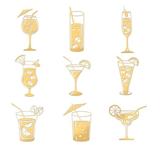OLYCRAFT 9 Stück 4x4cm Martinis Goldene Metallaufkleber Weinglas Themenaufkleber Selbstklebende Energieaufkleber Cocktail Goldene Epoxidaufkleber Für DIY Sammelalben Epoxidharz Dekoration OLYCRAFT 9 Stück 4x4cm Martinis Goldene Metallaufkleber Weinglas Themenaufkleber Selbstklebende Energieaufkleber Cocktail Goldene Epoxidaufkleber Für DIY Sammelalben Epoxidharz Dekoration von OLYCRAFT