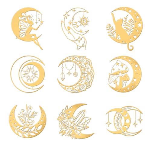 OLYCRAFT 9 Stück 4x4cm Mond Metallaufkleber Sonne Pilz Katze Selbstklebende Goldene Aufkleber Mond Motiv Metall Gold Aufkleber Für Sammelalben DIY Harz Basteln Telefon Wasserflaschen Dekor OLYCRAFT 9 Stück 4x4cm Mond Metallaufkleber Sonne Pilz Katze Selbstklebende Goldene Aufkleber Mond Motiv Metall Gold Aufkleber Für Sammelalben DIY Harz Basteln Telefon Wasserflaschen Dekor von OLYCRAFT