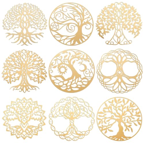 OLYCRAFT 9 Stück Baum Des Lebens Metall Energie Aufkleber 4cm Selbstklebend Orgon Pyramiden Aufkleber Edelstahl Gold Aufkleber Für Sammelalben DIY Basteln Wasserflaschen Dekoration OLYCRAFT 9 Stück Baum Des Lebens Metall Energie Aufkleber 4cm Selbstklebend Orgon Pyramiden Aufkleber Edelstahl Gold Aufkleber Für Sammelalben DIY Basteln Wasserflaschen Dekoration von OLYCRAFT