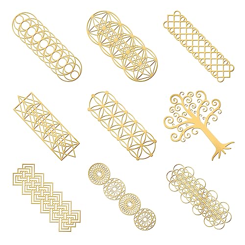 OLYCRAFT 9 Stück Heilige Geometrie Aufkleber Blume Des Lebens Aufkleber Rechteckig Goldfarbener Metallaufkleber Metallharzfüller Für Kunsthandwerk Telefon Wasserflasche Dekorationen - 4x4 cm OLYCRAFT 9 Stück Heilige Geometrie Aufkleber Blume Des Lebens Aufkleber Rechteckig Goldfarbener Metallaufkleber Metallharzfüller Für Kunsthandwerk Telefon Wasserflasche Dekorationen - 4x4 cm von OLYCRAFT