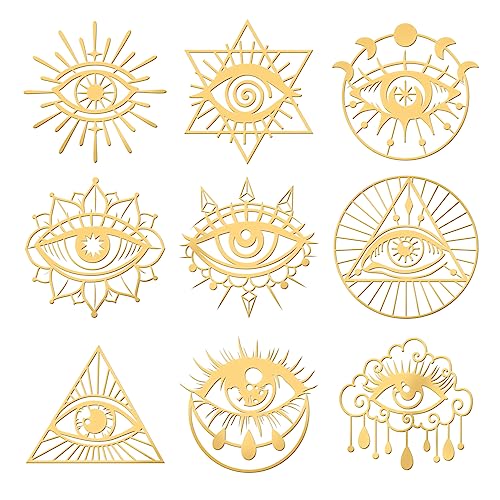OLYCRAFT 9 Stück Heilige Geometrie Aufkleber Religionsthema Aufkleber Augenmuster Goldfarbener Metallaufkleber Metallharzfüller Für DIY Sammelalben Harzhandwerk Telefondekorationen - 4x4 cm OLYCRAFT 9 Stück Heilige Geometrie Aufkleber Religionsthema Aufkleber Augenmuster Goldfarbener Metallaufkleber Metallharzfüller Für DIY Sammelalben Harzhandwerk Telefondekorationen - 4x4 cm von OLYCRAFT