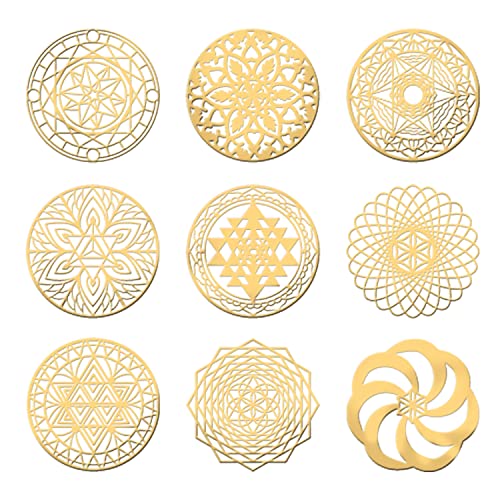 OLYCRAFT 9 Stück Heilige Geometrie Kupfer Aufkleber Orgon Aufkleber Energie Turm Material Für DIY Sammelalben Resin Crafts Telefon- Und Wasserflaschen Dekorationen - 40x40mm OLYCRAFT 9 Stück Heilige Geometrie Kupfer Aufkleber Orgon Aufkleber Energie Turm Material Für DIY Sammelalben Resin Crafts Telefon- Und Wasserflaschen Dekorationen - 40x40mm von OLYCRAFT