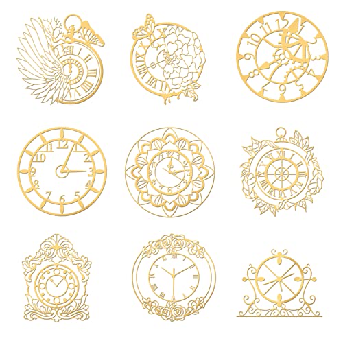 OLYCRAFT 9 Stück selbstklebende goldene Messing Aufkleber Uhrmuster Aufkleber Metall Aufkleber Orgonit Aufkleber Harzzubehör Aufkleber für Scrapbooking Wasserflaschendekoration - 4 x 4 cm OLYCRAFT 9 Stück selbstklebende goldene Messing Aufkleber Uhrmuster Aufkleber Metall Aufkleber Orgonit Aufkleber Harzzubehör Aufkleber für Scrapbooking Wasserflaschendekoration - 4 x 4 cm von OLYCRAFT