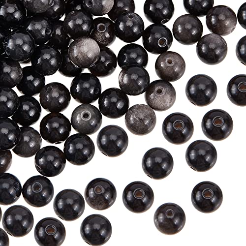 OLYCRAFT 94 Stück Natürliche Silber Obsidian Perlen Stränge 8.5mm Natürlicher Edelstein Lose Perlen Runde Glas Glatte Zwischenperlen Für DIY Ohrring Armband Halskette Schmuckherstellung OLYCRAFT 94 Stück Natürliche Silber Obsidian Perlen Stränge 8.5mm Natürlicher Edelstein Lose Perlen Runde Glas Glatte Zwischenperlen Für DIY Ohrring Armband Halskette Schmuckherstellung von OLYCRAFT