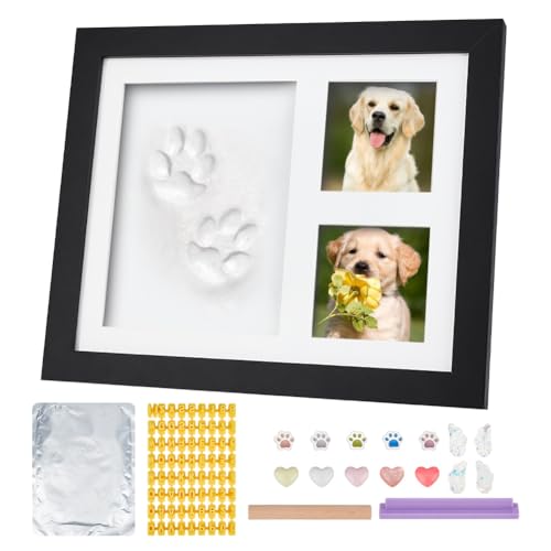 OLYCRAFT Andenkenset Mit Pfotenabdruck von Hund Oder Katze Schwarzes 28x23x1.9cm Tonmuster Holz Bilderrahmen Pfotenabdruckset Andenken Große Tonfläche Mit Anpassungswerkzeug Für Tierliebhaber Zubehör OLYCRAFT Andenkenset Mit Pfotenabdruck von Hund Oder Katze Schwarzes 28x23x1.9cm Tonmuster Holz Bilderrahmen Pfotenabdruckset Andenken Große Tonfläche Mit Anpassungswerkzeug Für Tierliebhaber Zubehör von OLYCRAFT