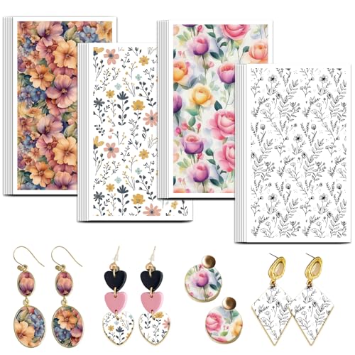 OLYCRAFT Blumen Ton Transferpapier 4 Design 24 Stück Transferpapier Für Polymer Rose Wildblumen Polymer Ton Transferblätter Florales Kleines Transferpapier Für Ton Ohrringe Schmuckherstellung OLYCRAFT Blumen Ton Transferpapier 4 Design 24 Stück Transferpapier Für Polymer Rose Wildblumen Polymer Ton Transferblätter Florales Kleines Transferpapier Für Ton Ohrringe Schmuckherstellung von OLYCRAFT