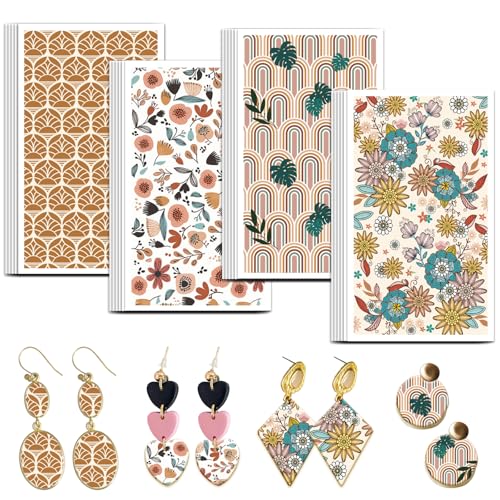 OLYCRAFT Bohemian Ton Transferpapier 4 Design 24 Stück Transferpapier Für Polymer Regenbogenblume Polymer Ton Transferblätter Monstera Blatt Transferpapier Für Ton Ohrringe Schmuckherstellung OLYCRAFT Bohemian Ton Transferpapier 4 Design 24 Stück Transferpapier Für Polymer Regenbogenblume Polymer Ton Transferblätter Monstera Blatt Transferpapier Für Ton Ohrringe Schmuckherstellung von OLYCRAFT