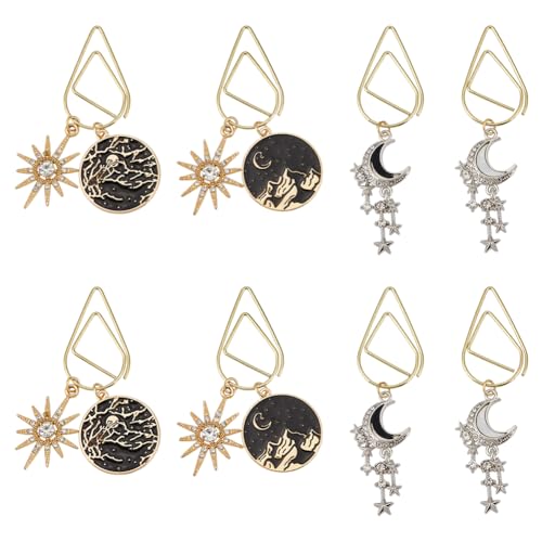 OLYCRAFT Büroklammern mit Stern- und Mondmotiven, 6,3 - 7,1 cm, Legierung, Anhänger, Büroklammern, Metall, runde Anhänger, kreative Büroklammer, Lesezeichen, Büroklammern für Papierdokumente OLYCRAFT Büroklammern mit Stern- und Mondmotiven, 6,3 - 7,1 cm, Legierung, Anhänger, Büroklammern, Metall, runde Anhänger, kreative Büroklammer, Lesezeichen, Büroklammern für Papierdokumente von OLYCRAFT