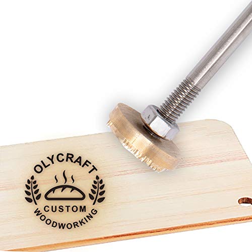 OLYCRAFT Custom Holz Leder Branding Eisen 3cm Custom Branding Eisenstempel BBQ Heat Stamp Mit Messingkopf Holzgriff Für Holzbearbeitung & Handgefertigtes Design # 10 von OLYCRAFT