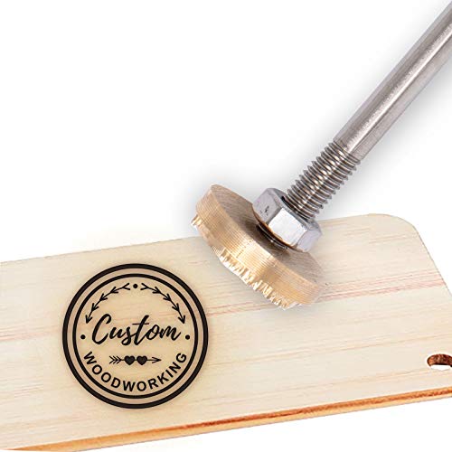 OLYCRAFT Custom Wood Branding Eisen 3CM Leder Branding Eisenstempel Custom Logo BBQ Heat Stamp Mit Messingkopf Und Holzgriff Für Die Holzbearbeitung, Backen - Pfeil Durch Die Herzen von OLYCRAFT