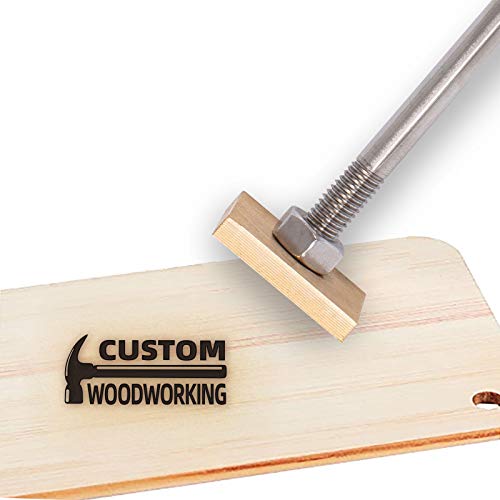 OLYCRAFT Custom Wood Branding Eisen 3CM Leder Branding Eisenstempel Custom Logo BBQ Heat Stamp Mit Messingkopf Und Holzgriff Für Die Holzbearbeitung, Backen Und Handgefertigtes Design - Hammer von OLYCRAFT