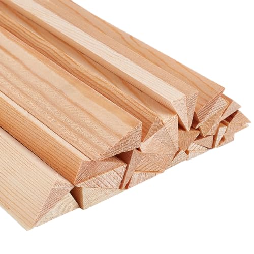OLYCRAFT Dreieck Holzstäbe in 5 Größen, 20 cm lang, unlackiert, Holzdübelstange, Dreiecksdübelstreifen, 9,5/11/15,5/16/20 mm, Hartholz-Dübelstäbe für Bastelprojekte, 34 Stück OLYCRAFT Dreieck Holzstäbe in 5 Größen, 20 cm lang, unlackiert, Holzdübelstange, Dreiecksdübelstreifen, 9,5/11/15,5/16/20 mm, Hartholz-Dübelstäbe für Bastelprojekte, 34 Stück von OLYCRAFT