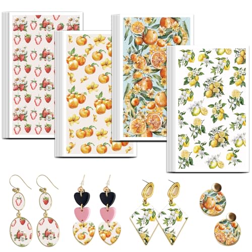 OLYCRAFT Frucht Ton Transferpapier 4 Design 24 Stück Transferpapier Für Polymer Ton Erdbeer Zitrone Polymer Clay Transferblätter Orange Pfirsich Transferpapier Zur Schmuckherstellung Aus Ton OLYCRAFT Frucht Ton Transferpapier 4 Design 24 Stück Transferpapier Für Polymer Ton Erdbeer Zitrone Polymer Clay Transferblätter Orange Pfirsich Transferpapier Zur Schmuckherstellung Aus Ton von OLYCRAFT