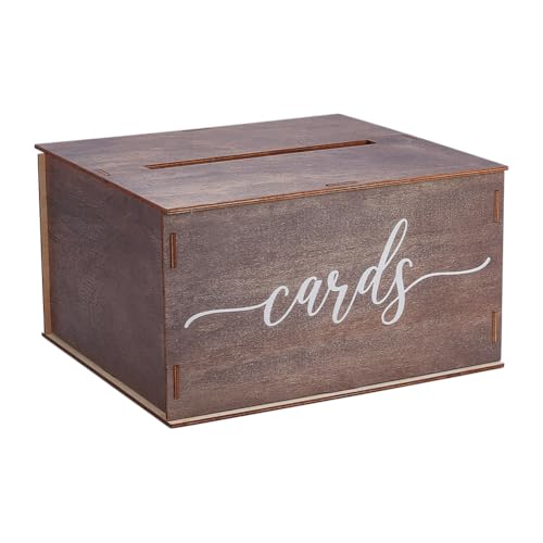 OLYCRAFT Hochzeitskartenbox aus Holz, 29 x 26 x 16,5 cm, mit Schlitz, rustikaler Umschlag, Geldboxen, DIY, Hochzeit, Geldumschlag, Kartenboxen für Geburtstag, Hochzeit, Abschlussfeier OLYCRAFT Hochzeitskartenbox aus Holz, 29 x 26 x 16,5 cm, mit Schlitz, rustikaler Umschlag, Geldboxen, DIY, Hochzeit, Geldumschlag, Kartenboxen für Geburtstag, Hochzeit, Abschlussfeier von OLYCRAFT