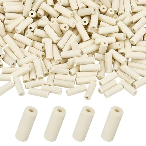 OLYCRAFT Holzrohrperlen mit 2,5 mm Loch, Holzperlen, unlackierte Holzperlen, natürliche, unlackierte Holzrohrperlen für DIY-Armbänder, Halsketten, Ornamente, Bastelbedarf, 400 Stück OLYCRAFT Holzrohrperlen mit 2,5 mm Loch, Holzperlen, unlackierte Holzperlen, natürliche, unlackierte Holzrohrperlen für DIY-Armbänder, Halsketten, Ornamente, Bastelbedarf, 400 Stück von OLYCRAFT