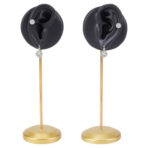 OLYCRAFT Ohrringständer in Ohrform, Schwarz, 2 Stück, für Piercing, Ohrstecker, Präsentationsständer, Kunstharz, für Fotografie, Schmuck, Requisiten, Show, Kommode, Dekoration, Übungspiercing OLYCRAFT Ohrringständer in Ohrform, Schwarz, 2 Stück, für Piercing, Ohrstecker, Präsentationsständer, Kunstharz, für Fotografie, Schmuck, Requisiten, Show, Kommode, Dekoration, Übungspiercing von OLYCRAFT