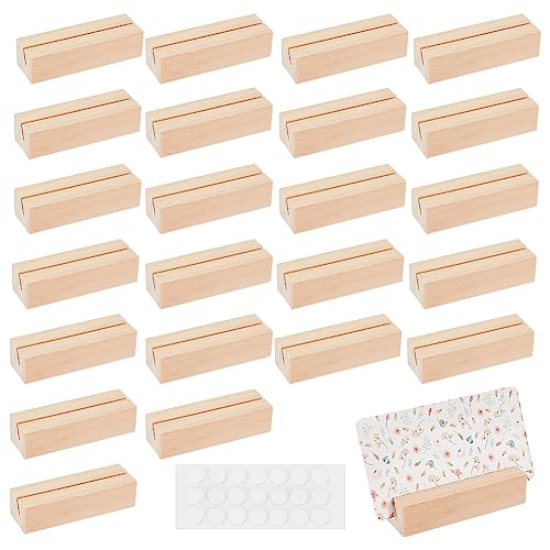 OLYCRAFT Tischkartenhalter aus Holz, Namenskartenhalter, Tischnummernständer für Hochzeiten, Partys, Veranstaltungen, Dekoration, doppelseitig, Mini-Tafel, 13 g/Stück, 20 Stück von OLYCRAFT