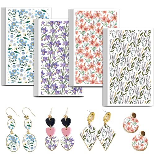 OLYCRAFT Ton Transferpapier Mit Lavendelmuster 4 Design 24 Stück Transferpapier Für Polymerpflanzen Polymer Ton Transferblätter Fantasie Thema Kleines Transferpapier Für Ton Ohrringe OLYCRAFT Ton Transferpapier Mit Lavendelmuster 4 Design 24 Stück Transferpapier Für Polymerpflanzen Polymer Ton Transferblätter Fantasie Thema Kleines Transferpapier Für Ton Ohrringe von OLYCRAFT