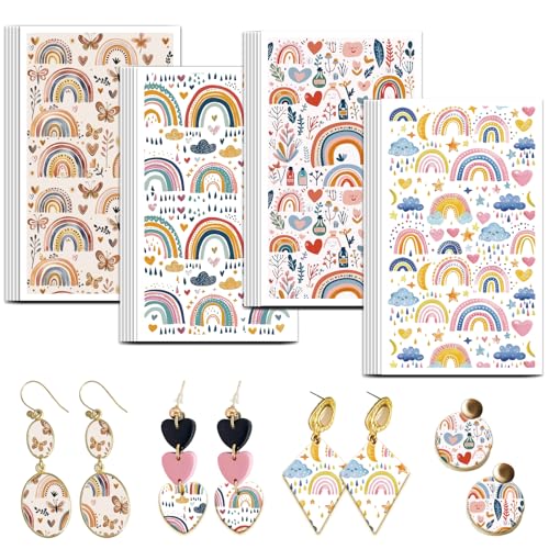OLYCRAFT Transferpapier Für Polymer Ton In Regenbogenfarben 4 Design 24 Stück Transferpapier Für Polymer Ton Cartoon Wolken Transferblätter Für Polymer Ton Transferpapier Mit Schmetterlingsherzen OLYCRAFT Transferpapier Für Polymer Ton In Regenbogenfarben 4 Design 24 Stück Transferpapier Für Polymer Ton Cartoon Wolken Transferblätter Für Polymer Ton Transferpapier Mit Schmetterlingsherzen von OLYCRAFT