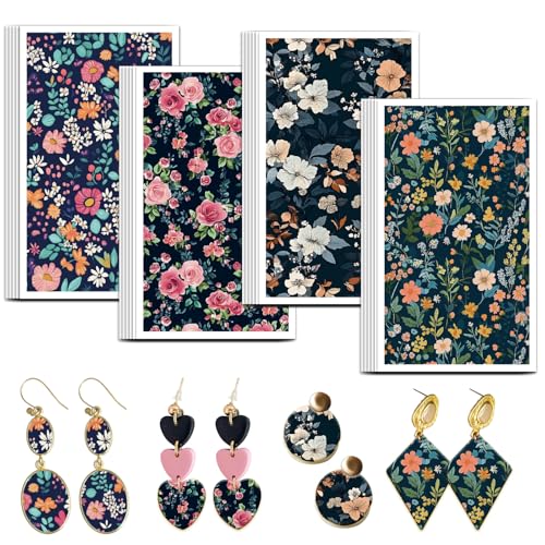OLYCRAFT Transferpapier Für Ton Mit Blumen 4 Design 24 Stück Transferpapier Für Polymer Vintage Blumen Transferblätter Für Polymer Ton Dunkel Gefärbte Blumen Kleines Transferpapier OLYCRAFT Transferpapier Für Ton Mit Blumen 4 Design 24 Stück Transferpapier Für Polymer Vintage Blumen Transferblätter Für Polymer Ton Dunkel Gefärbte Blumen Kleines Transferpapier von OLYCRAFT