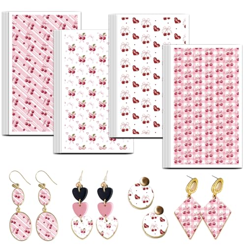 OLYCRAFT Transferpapier Für Ton Mit Kirschmuster 4 Design 24 Stück Transferpapier Für Polymer Kirschen Polymer Ton Transferblätter Obstmotiv Kleines Transferpapier Für Ton Ohrringe OLYCRAFT Transferpapier Für Ton Mit Kirschmuster 4 Design 24 Stück Transferpapier Für Polymer Kirschen Polymer Ton Transferblätter Obstmotiv Kleines Transferpapier Für Ton Ohrringe von OLYCRAFT