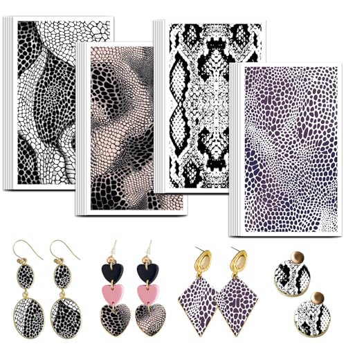 OLYCRAFT Transferpapier Für Ton Mit Schlangenschuppen 4 Design 24 Stück Transferpapier Für Polymer Tierstruktur Transferblätter Für Polymer Ton Schlangenhaut Kleines Transferpapier OLYCRAFT Transferpapier Für Ton Mit Schlangenschuppen 4 Design 24 Stück Transferpapier Für Polymer Tierstruktur Transferblätter Für Polymer Ton Schlangenhaut Kleines Transferpapier von OLYCRAFT