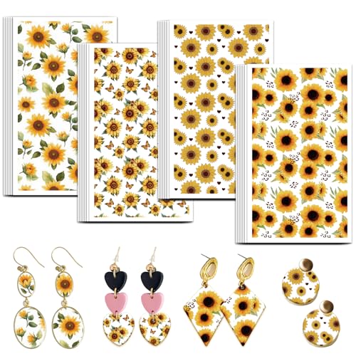 OLYCRAFT Transferpapier Für Ton Mit Sonnenblumenmotiv 4 Design 24 Stück Transferpapier Für Polymer Pflanzenmotiv Transferblätter Für Polymer Ton Kleines Transferpapier Mit Blumenmotiv OLYCRAFT Transferpapier Für Ton Mit Sonnenblumenmotiv 4 Design 24 Stück Transferpapier Für Polymer Pflanzenmotiv Transferblätter Für Polymer Ton Kleines Transferpapier Mit Blumenmotiv von OLYCRAFT