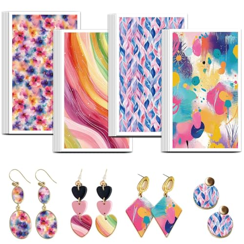 OLYCRAFT Transferpapier Mit Bunten Mustern 4 Design 24 Stück Transferpapier Für Farbspritzer Polymer Ton Transferblätter Regenbogen Transferpapier Kleine Keramik Aufkleber Für Ohrringe OLYCRAFT Transferpapier Mit Bunten Mustern 4 Design 24 Stück Transferpapier Für Farbspritzer Polymer Ton Transferblätter Regenbogen Transferpapier Kleine Keramik Aufkleber Für Ohrringe von OLYCRAFT