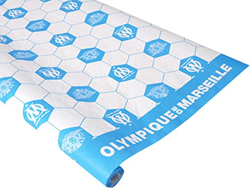 OLYMPIQUE DE MARSEILLE 6OLM010 Tischdecke, Waffelmuster, 118 x 500 cm, Blau von OLYMPIQUE DE MARSEILLE