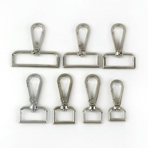 OMEVU 10 Stück 20–50 mm Metallschnallen für Taschen, Hundehalsband, Gepäckaufhänger, Karabinerverschlüsse, drehbare Trigger-Clips, Karabinerhaken, DIY-Bastelzubehör OMEVU 10 Stück 20–50 mm Metallschnallen für Taschen, Hundehalsband, Gepäckaufhänger, Karabinerverschlüsse, drehbare Trigger-Clips, Karabinerhaken, DIY-Bastelzubehör von OMEVU