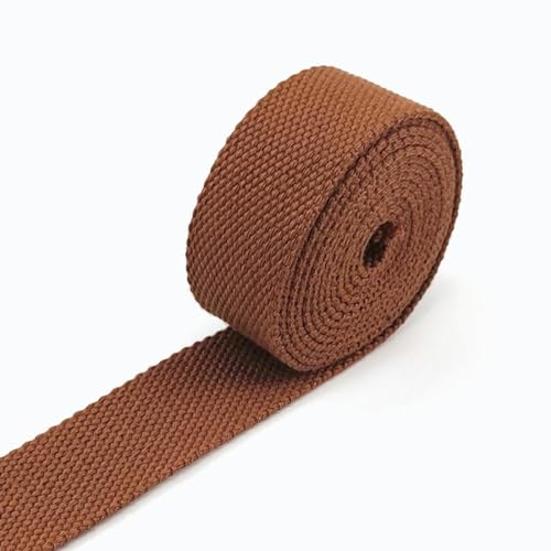 OMEVU 8 m 20/25/32/38 mm 2 mm Dickes Gurtband aus Polyester-Baumwoll-Leinen-Taschen-Gurtband für Rucksackgurt, Gürtelband, Bekleidungshandwerk von OMEVU