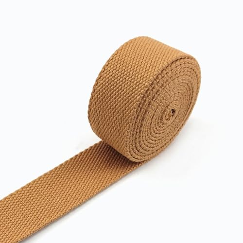 OMEVU 8 m 20/25/32/38 mm 2 mm Dickes Gurtband aus Polyester-Baumwoll-Leinen-Taschen-Gurtband für Rucksackgurt, Gürtelband, Bekleidungshandwerk von OMEVU